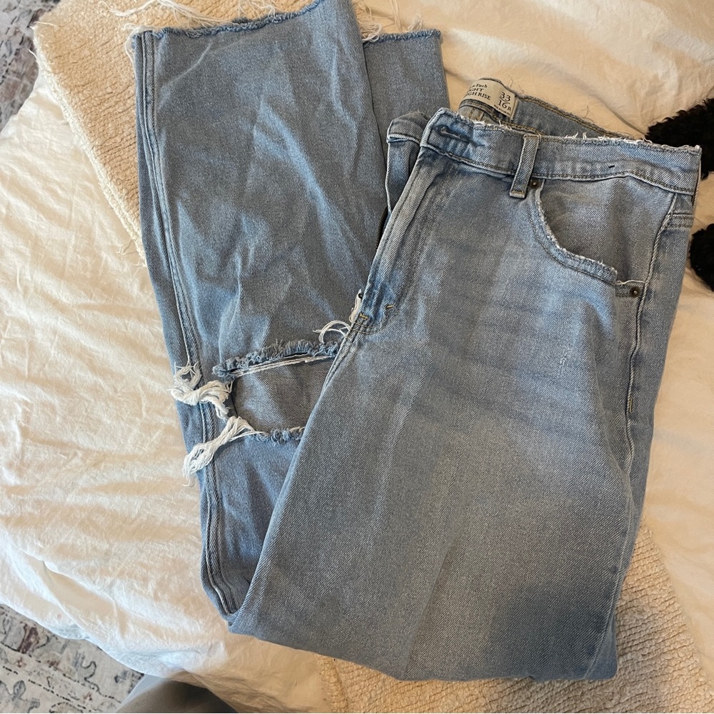 Abercrombie 90s straight ultra high rise jeans (16)